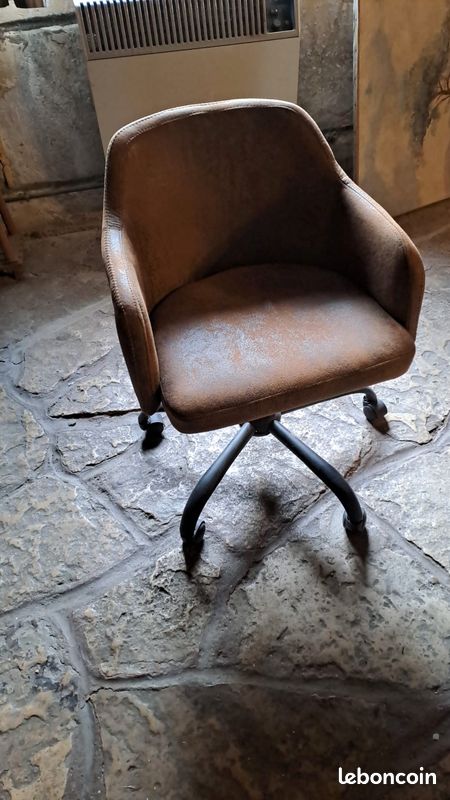 Lot de 7 fauteuils de bureau / salle à manger – Style Industriel / Vintage (image 4)