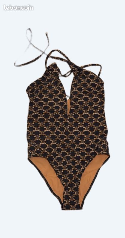 Bikini Deux Pièces Céline Triomphe - Maillot Mat Couleur Argile - Taille 40 - Neuf Avec étiquettes