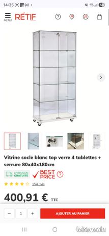 Vitrine Grande Taille Avec Socle 50x28x24 Cm - Pièce Rare SOLD OUT