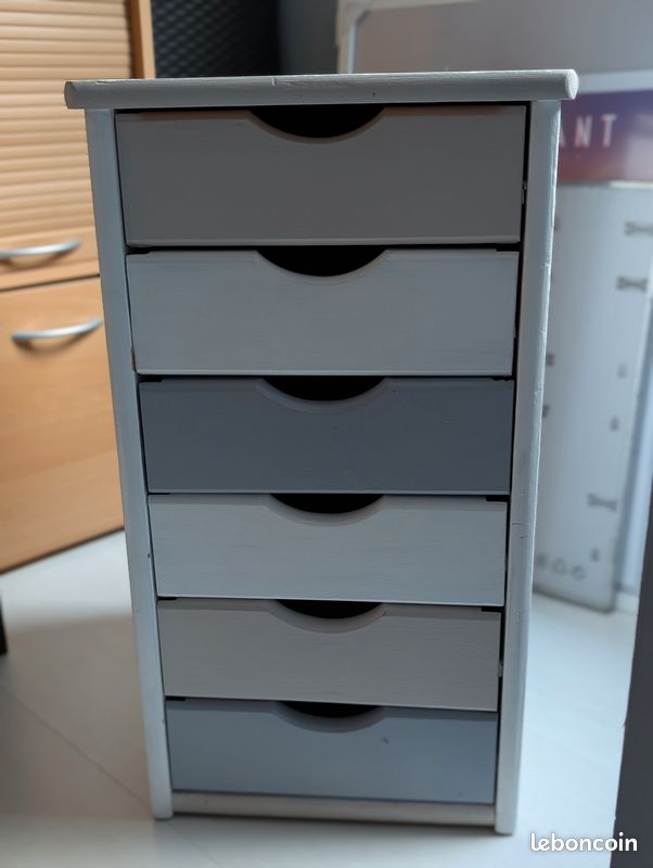 Chiffonier 6 tiroirs bois (image 1)