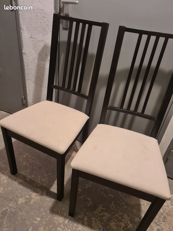 Table et 4 chaises, brun foncé, 120/180 cm (image 3)