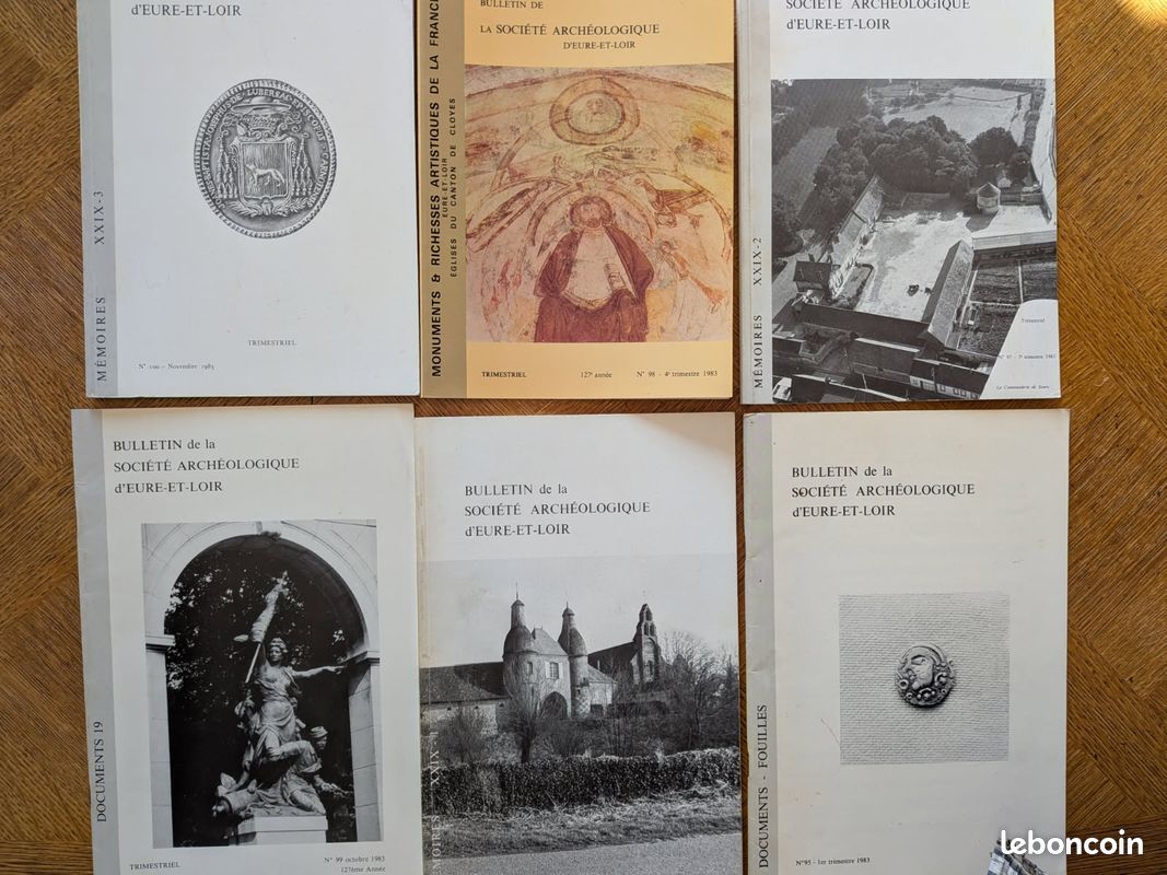 BULLETINS DE LA SOCIETE ARCHEOLOGIQUE D'EURE-ET-LOIR n° 95, 96, 97, 98, 99, 100, 198396 (image 1)