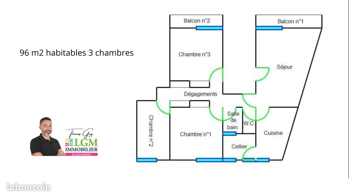 Appartement 4 pièces 96 m² · à Alès · 96 m² · 159 000 €