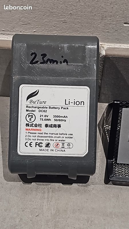 Batterie à VISSER ADAPTABLE Dyson V6 SV03 SV05 SV09 DC62 / aspirateur / SV 03 V 6 DC 62 / 23 min (image 5)