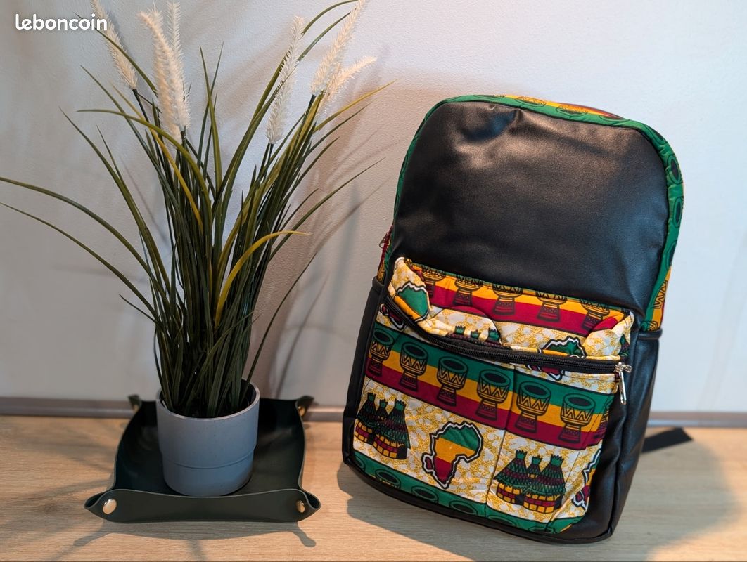 Sac à dos design pagne Africain Accessoires Bagagerie