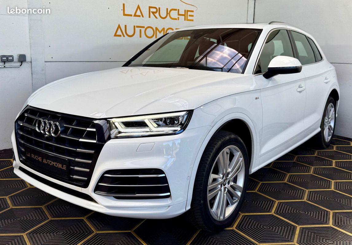 🟢Audi Q5 55 TFSIe 367ch Quattro S-Line / 127 917 kms / Suivi complet Audi / Cuir Milano / Toit panoramique / Attelage / Carplay (image 1)