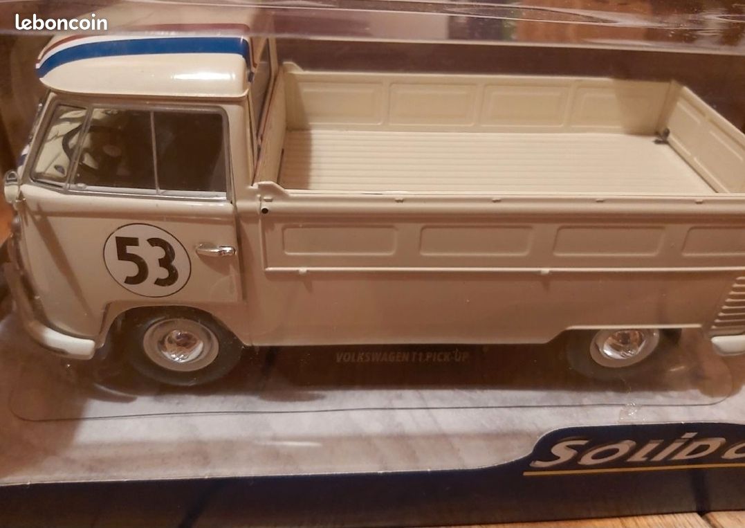 VOLKSWAGEN T1 1950 PICK UP RACER 53 SOLIDO 1/18 BOITE D