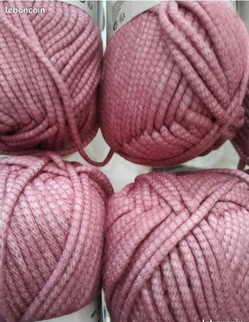 Lot De 10 Pelotes De Laine Phildar LIN - Couleur Beige, Viscose/polyamide, Aiguille 6