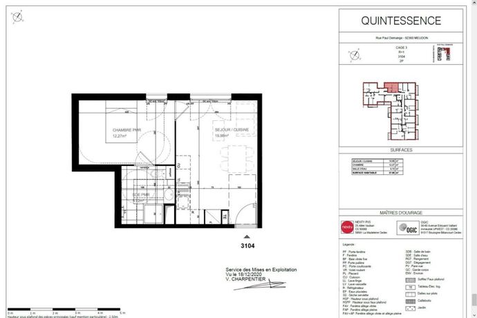Appartement a louer meudon - 2 pièce(s) - 38 m2 - Surfyn