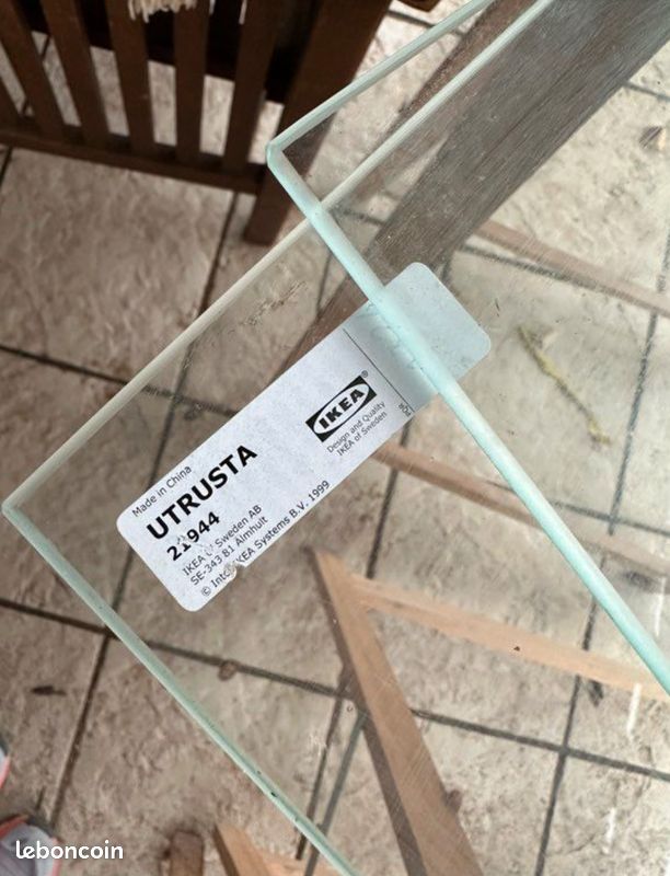 Lot de 2 tablettes étagères en verre (image 2)