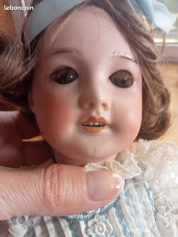 Mignonne Poupée Ancienne SFBJ En Composition, Taille 38 Cm, à Collectionner, état D'usage