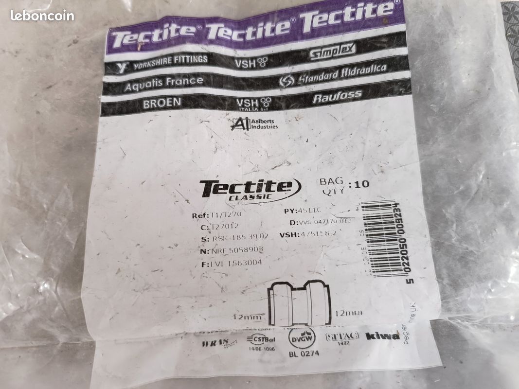 RACCORD À PRESSION TECTITE CLASSIC 12x12MM (image 3)