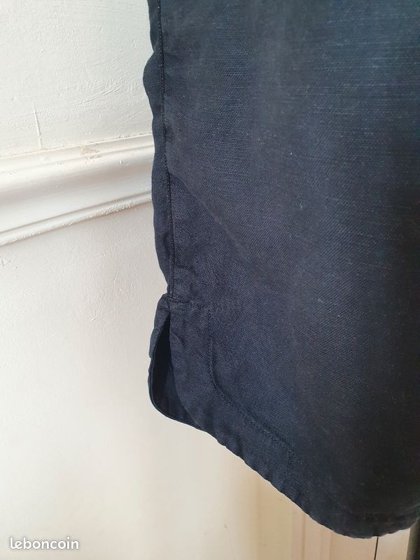 One step jupe 100% lin noire droite 42 xl taille elastique (image 3)