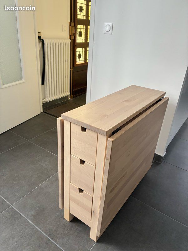 Table IKEA NORDEN extensible avec tiroirs – bois clair (image 2)