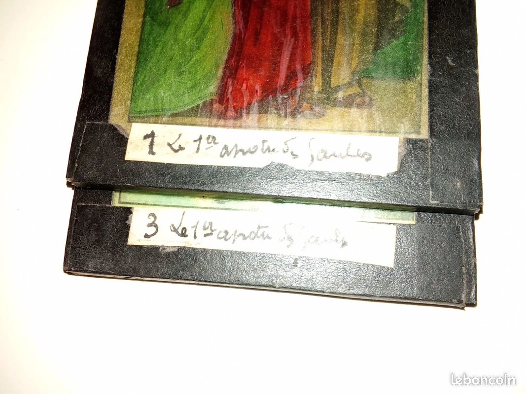 COFFRET 12 PLAQUES de verre Ernst Plank pour lanterne magique c.1870 EUR 490,00 - FR