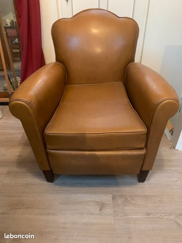 Fauteuil club en sky marron (image 3)