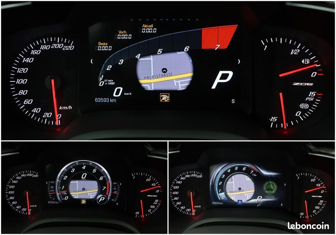 CORVETTE C7 Z06 6.2 V8 659 ch – HUD – Bose – Caméra 360° – Targa Carbone (image 25)