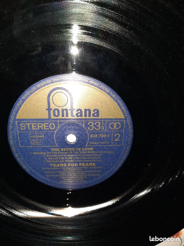Tears for fears 33 tours vinyle (image 8)
