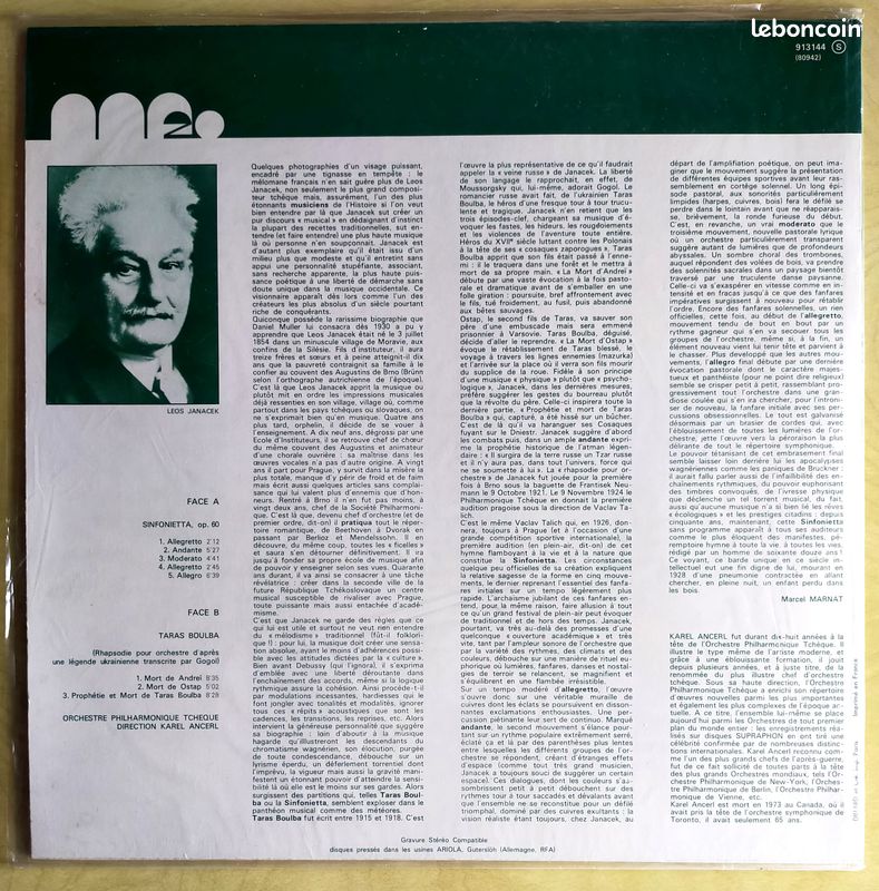 Leo JANACEK Sinfonietta & Taras Boulba Vinyle Vintage neuf (image 2)