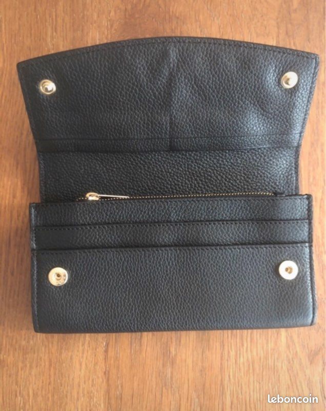 Portefeuille Noir Gastinne Renette En Cuir Bovin - Neuf Sans étiquette - Style Classique