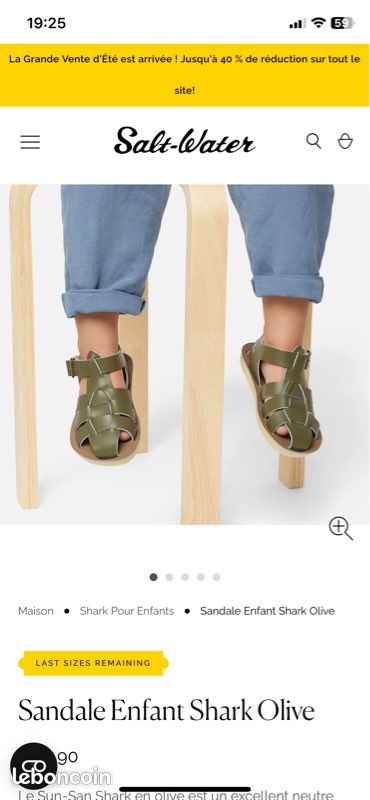 Sandales Sharks olive Chaussures