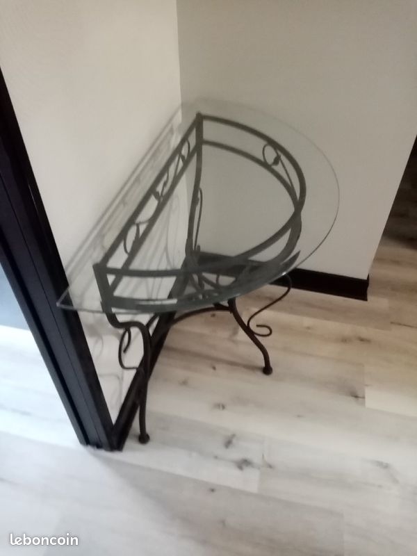 Table demi lune verre (image 1)
