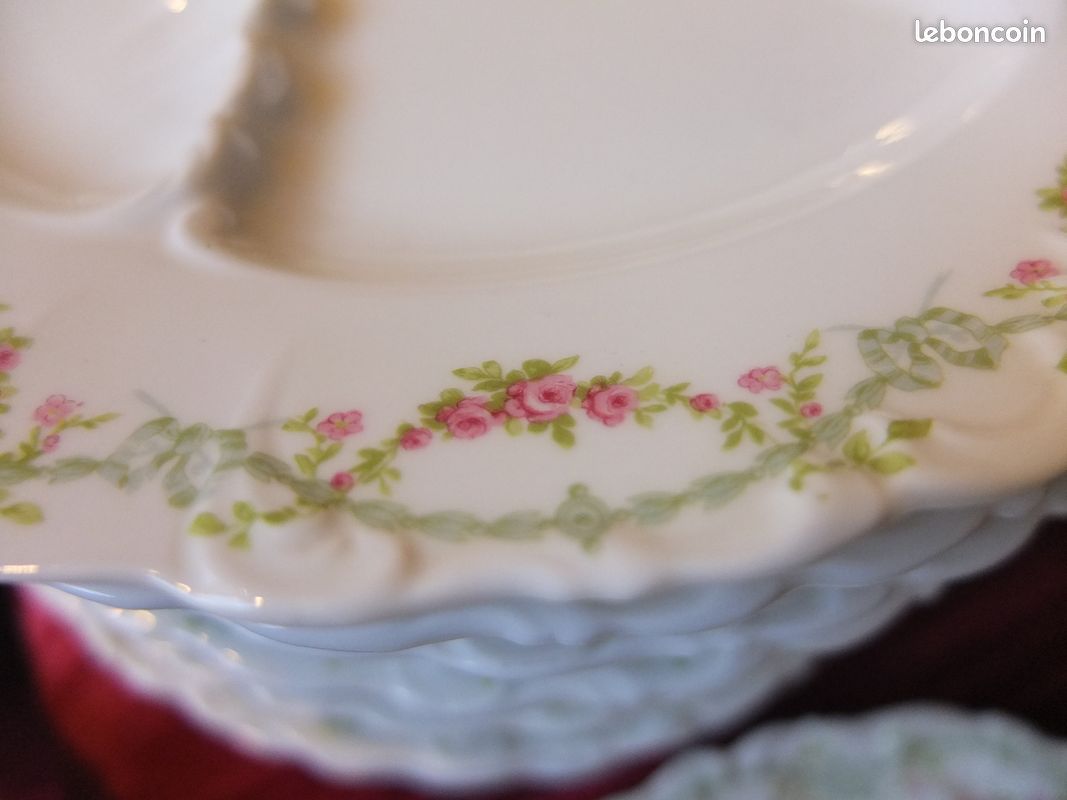 Assiettes à asperges, Limoges France (image 4)