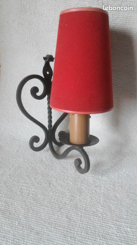 Lustre ancien + applique, fer forgé (image 6)