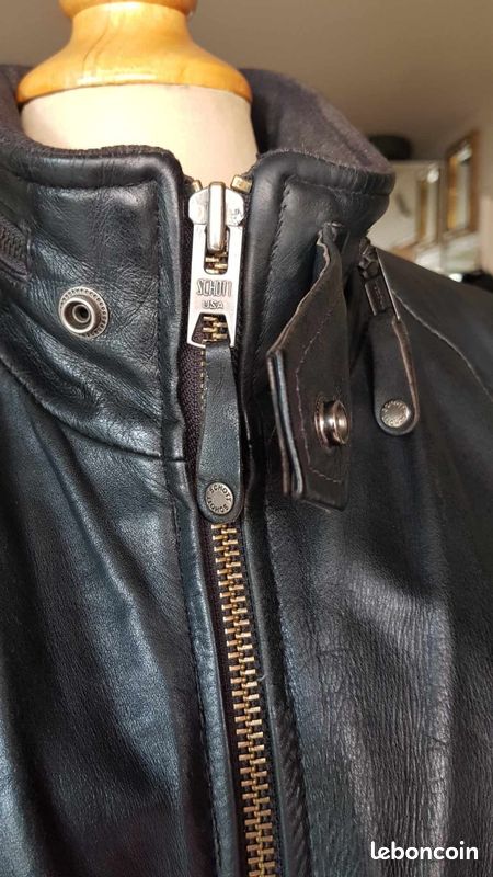 Blouson homme Army cuir Schott LC9308 - N.Y.C (image 7)