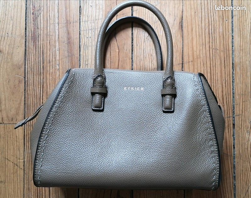 Sac à main trapèze ETRIER en cuir (image 1)