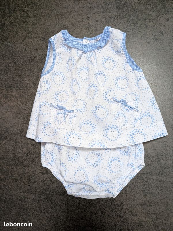 Ensemble fille blouse+boomer Jacadi (image 1)