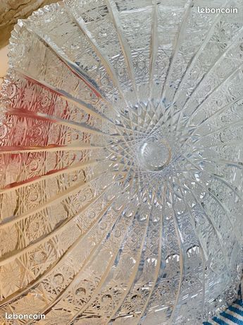 Grand plat lourd en verre taille haute qualité (image 3)