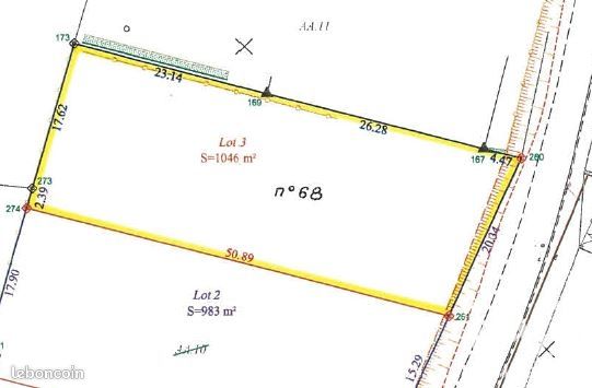 Terrain 1046 m² · à Sancourt · 1 046 m² · 25 000 €