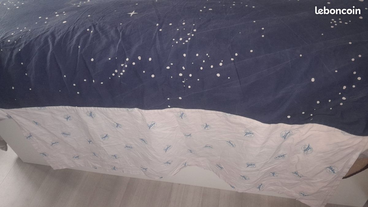 Housse de couette Nasa Chic, Blanc, Adulte, 220x240cm, 2 personnes, 100