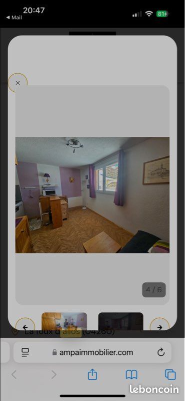 Appartement 1 pièce 19 m² · à Allos · 19 m² · 49 500 €