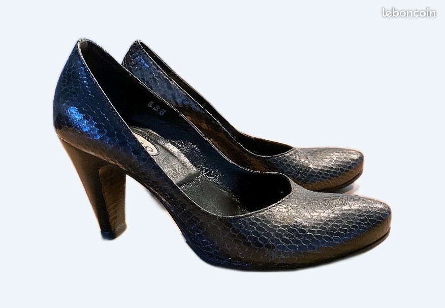 Escarpins en reptile marque cosmoparis (image 1)