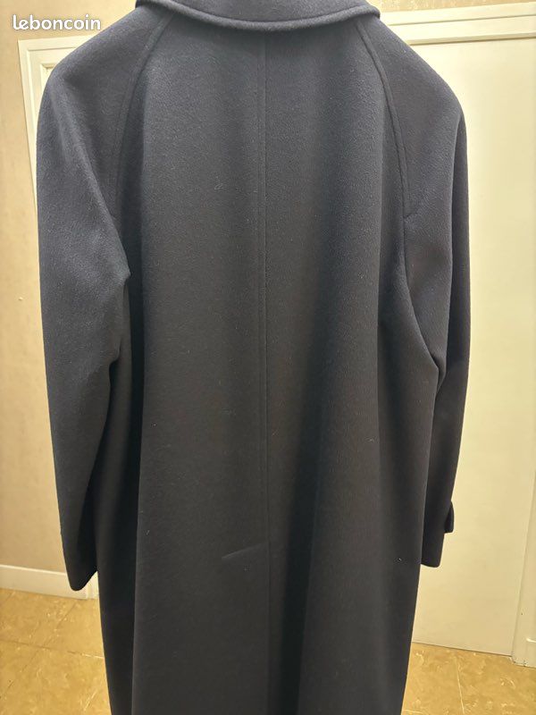 Manteau Long Femme En Laine Bleu Marine Schneiders - Taille 14, Autriche, Occasion Très Bon état