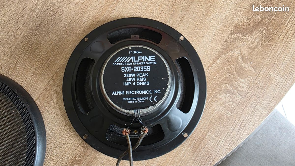 Haut-parleurs Coaxiaux Alpine SXE-2035S 3 Voies 20 Cm 280W - Puissance Et Clarté Pour Votre Voiture