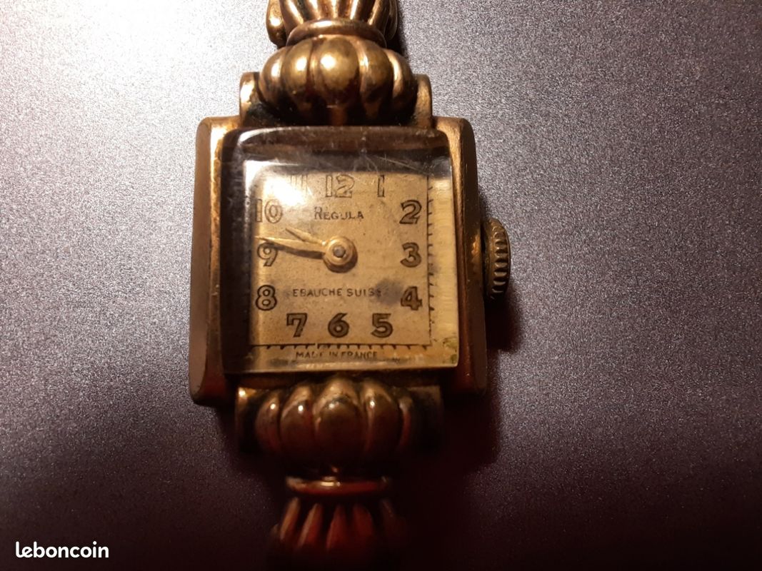 Montre Vintage ORNATA Plaquée Or Pour Femme – Mécanique, Bracelet Doré