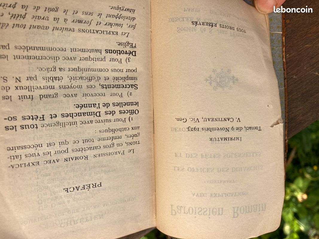 Ancien Paroissien Romain, missel n•250, novembre 1923 éditions Desclée (image 5)