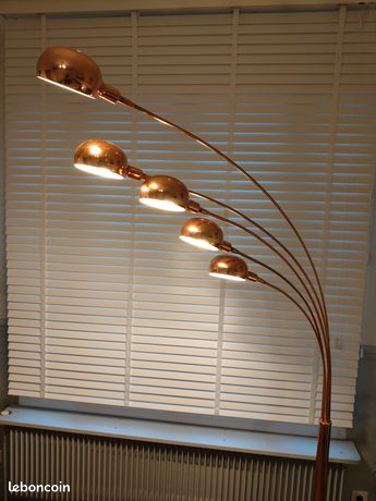 lianheng Noir Lampadaire 5 TêTes LumièRes, Lampadaires en MéTal High