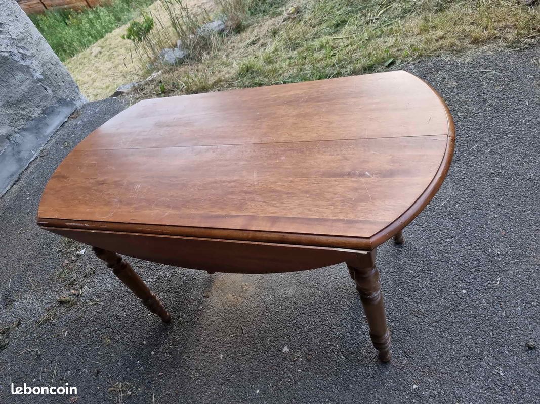 Table ovale chêne bord rabattable (image 2)