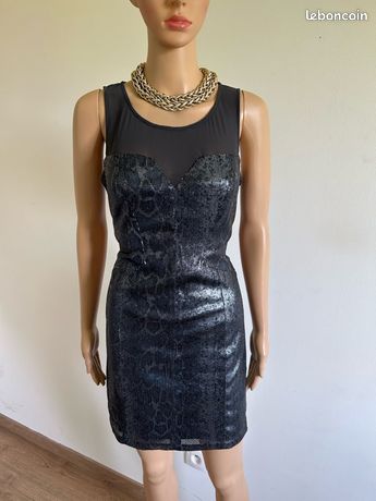 Robe Guess En Sequins Noire – Taille S – État Excellent – Style Moulant
