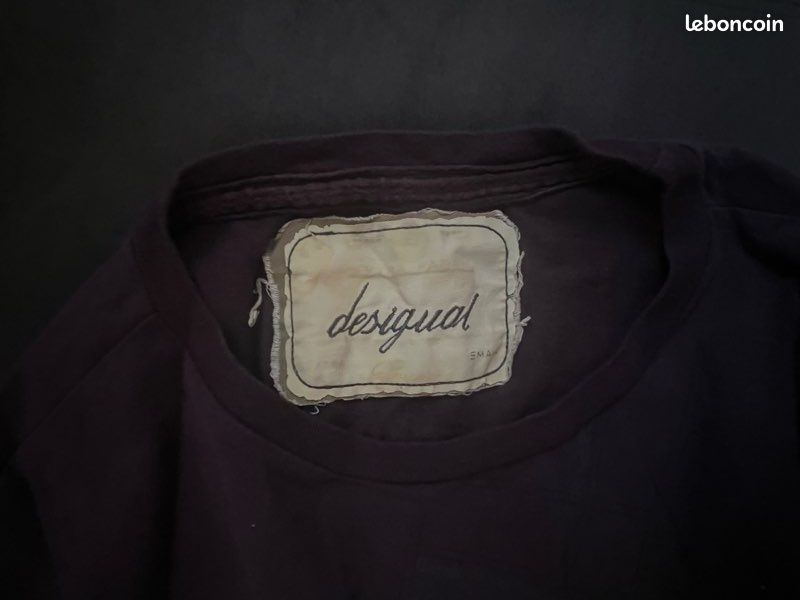 T-Shirt Desigual Homme Coton violet Vêtements