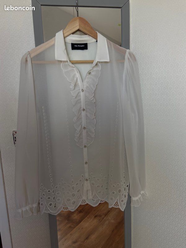 Blouse blanche transparente The Kooples (image 1)