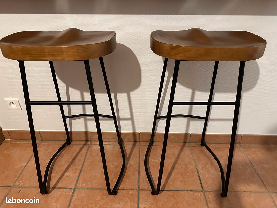 Chaise bar bois (image 1)