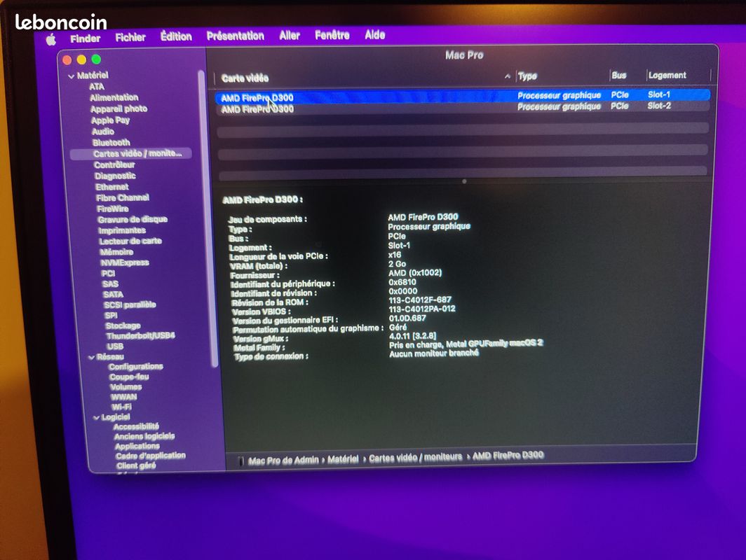 Mac Pro (Fin 2013) - Xeon E5 - 32 Go RAM - 500 Go SSD (image 7)