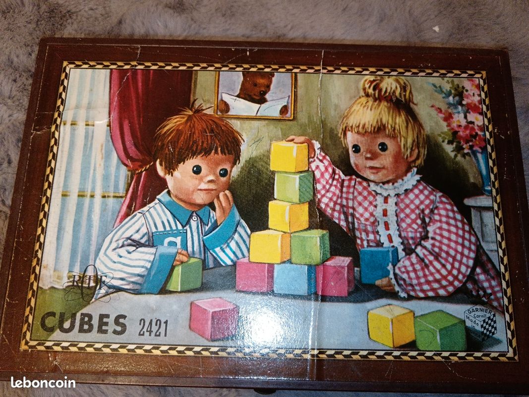 Jeu cubes collectionneur vintage 1960 complet (image 1)