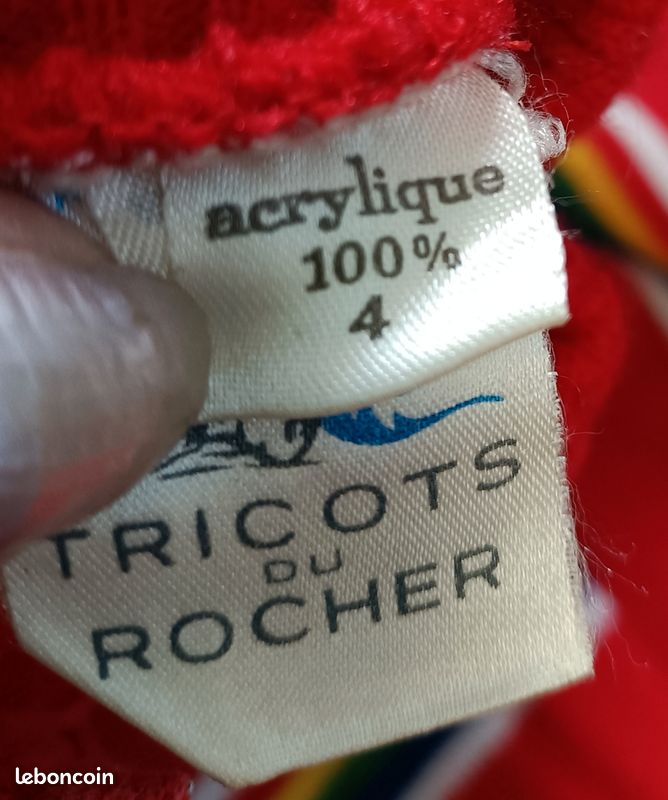 Maillot Hockey Maillot Cycliste Vintage Tricots Du Rocher GSBL France Années 70 - Taille 4 En Bleu FC Rouen Maillot