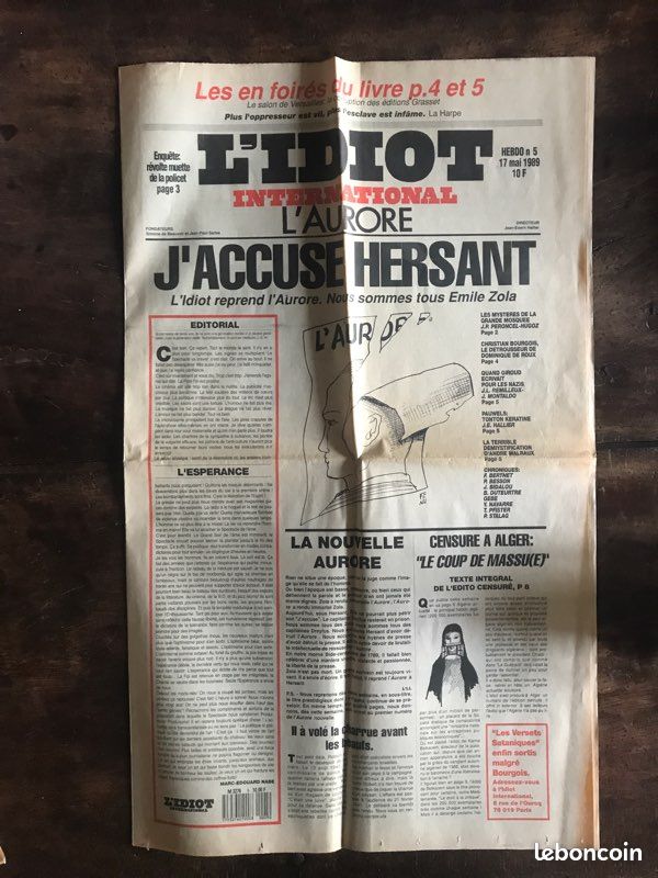L’idiot international N•5 17 mai 1989 Jean Edern Hallier (image 1)